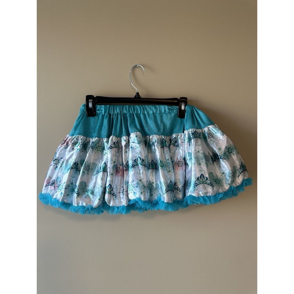 Disney Tutu Couture Girls Tutu Skirt Frozen Elsa Teal/Blue Sz L (Girls 7/8)